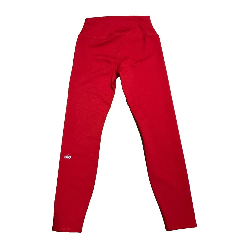 Alo Yoga Airlift 7/8 High Waisted Leggings Pants Bright Red Small